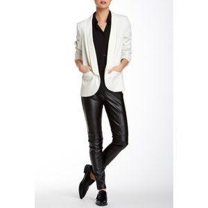 Milk26 Black Faux Leather Front Moto Leggings